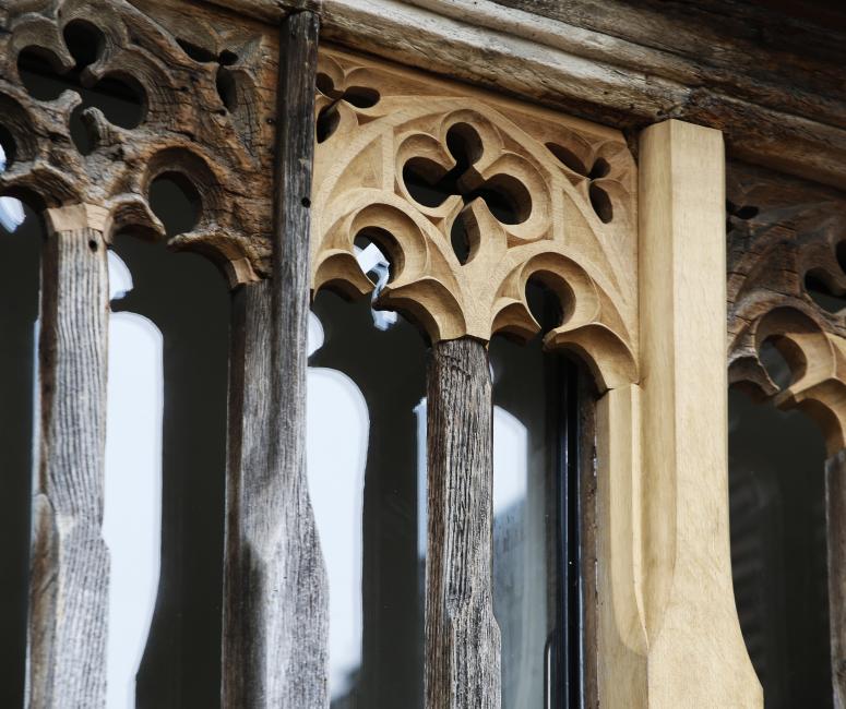 Restored windows at East St Helen Street