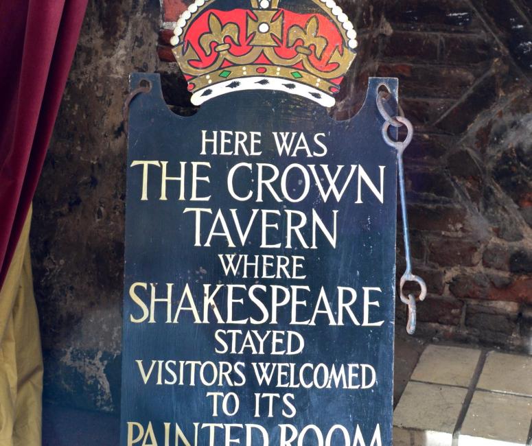 Sign in the painted room