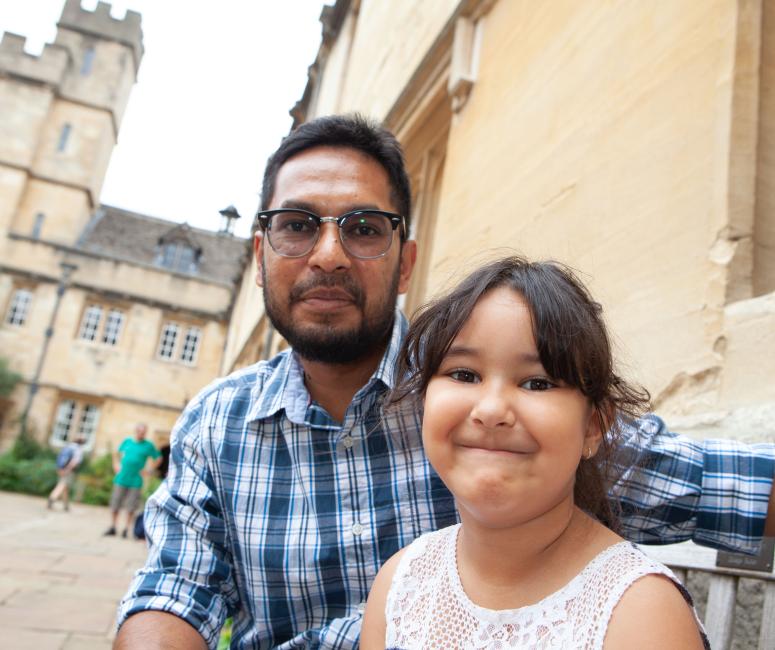 A father and daughter at St John's College